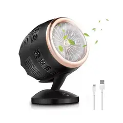 GENERICO - Ventilador De Escritorio Mini Usb Portátil Doble Turbo Frío
