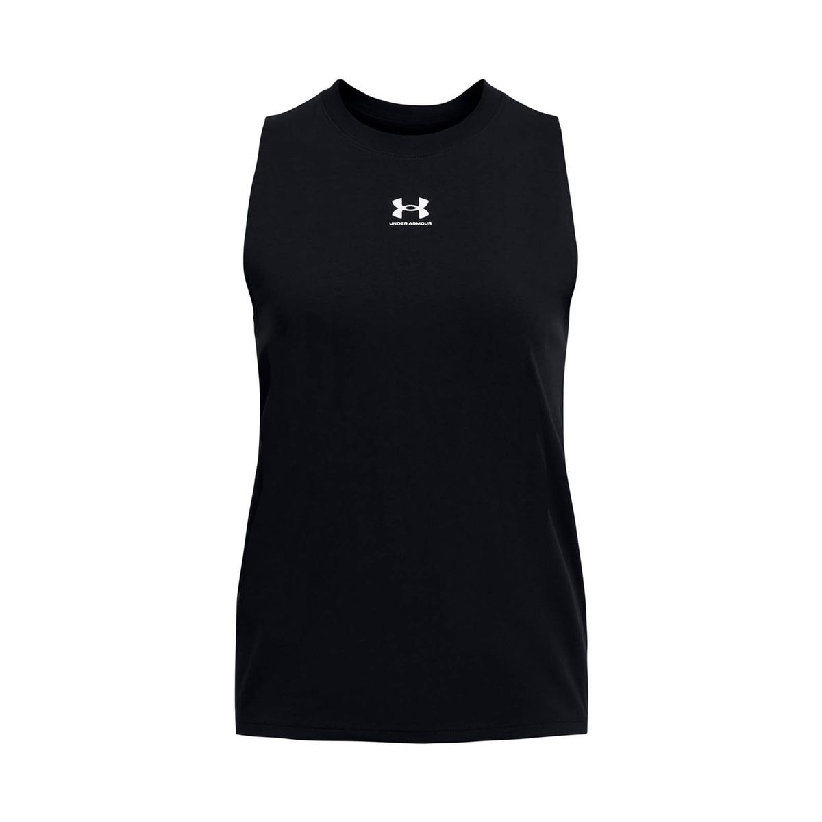 UNDER ARMOUR - Polera Sin mangass Lifestyle mujer Rival Muscle negro UNDER ARMOUR