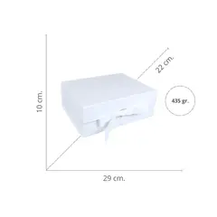 SOLEIO - Gift Box Caja Para Regalos Con Tapa Blanco Tamaño L