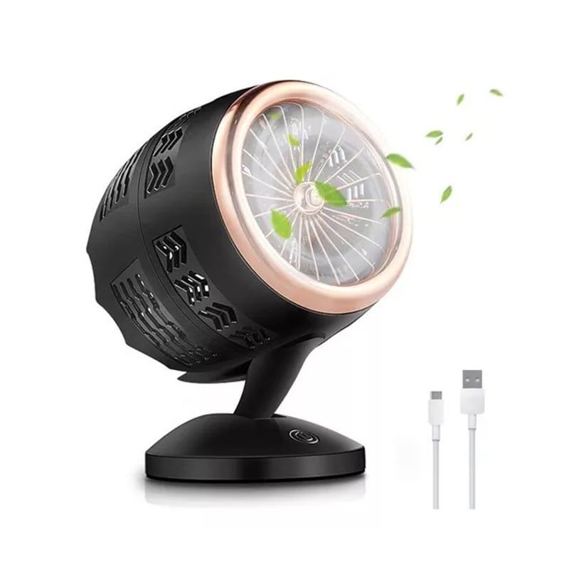 GENERICO - Ventilador De Escritorio Mini Usb Portátil Doble Turbo Frío
