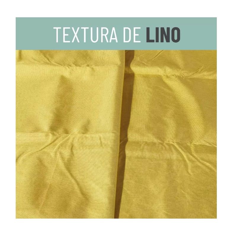 GENERICO - Cortina Blackout 100% Son 2 Paños De 140x220cm Textura Lino