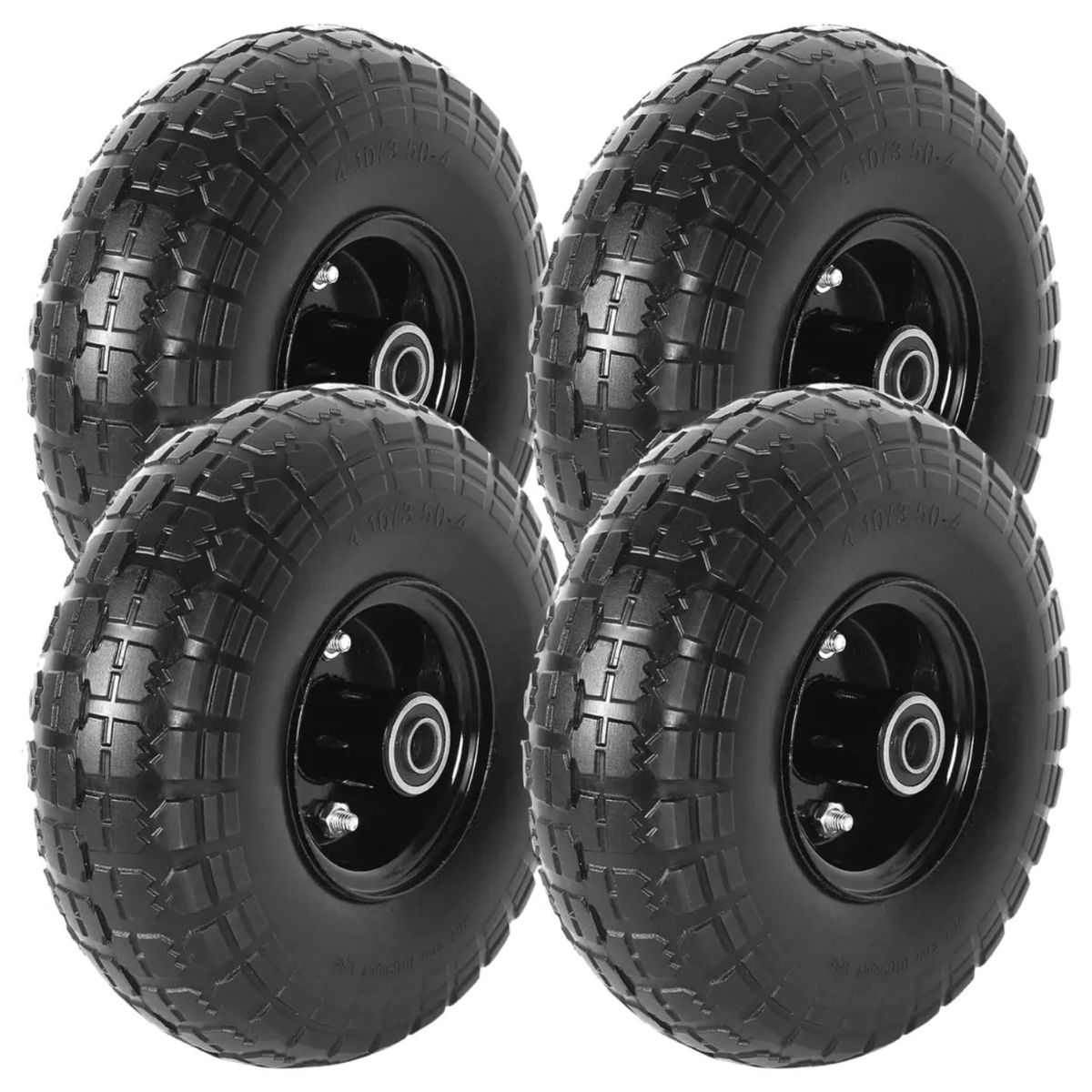 GENERICO - Ruedas Para Carros Yeguas Inflables 10 Pulgadas Negras 4 Unidades