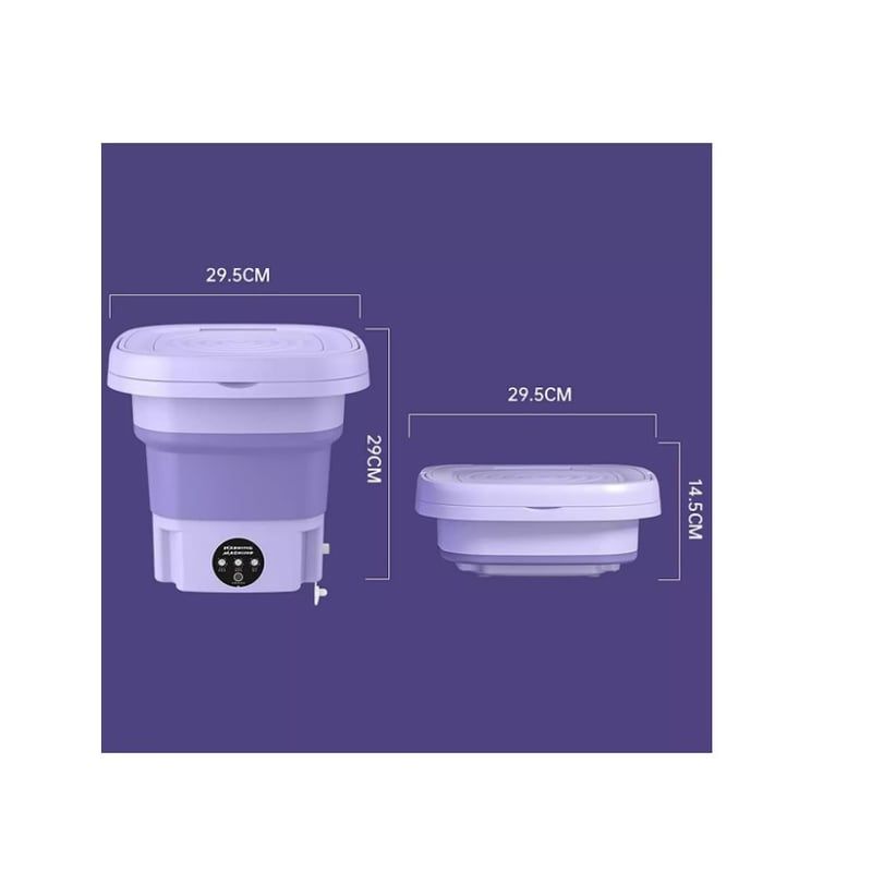 GENERICO - Mini Lavadora Portatil Plegable 65 Litros Superior 2kg 220v