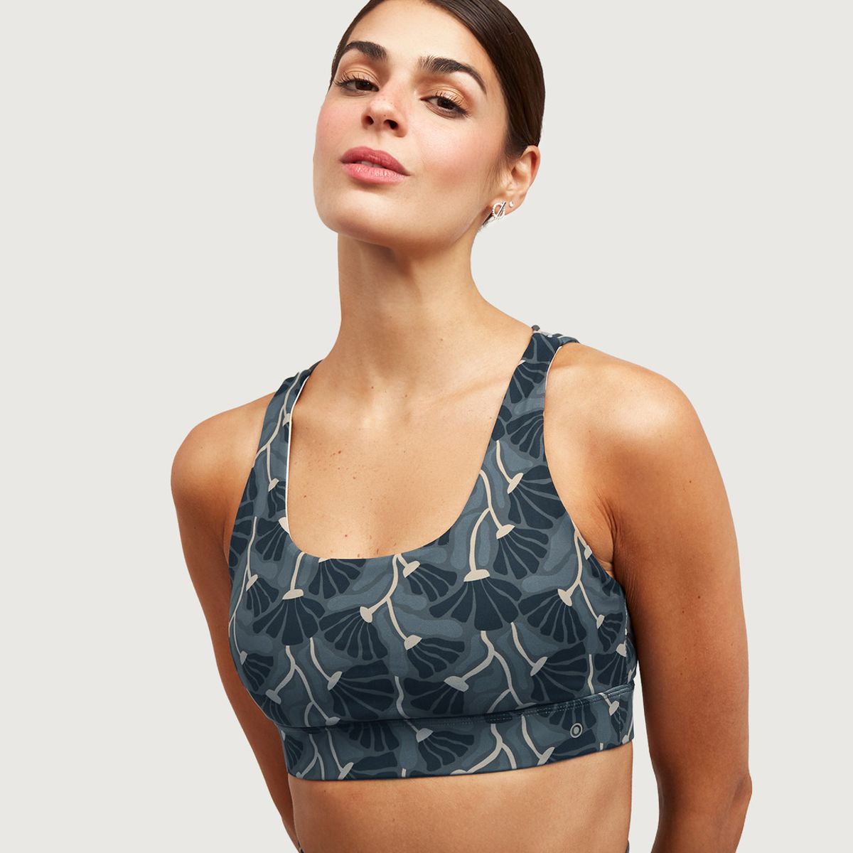 LOUNGE - Peto Deportivo Flores Gris LOUNGE