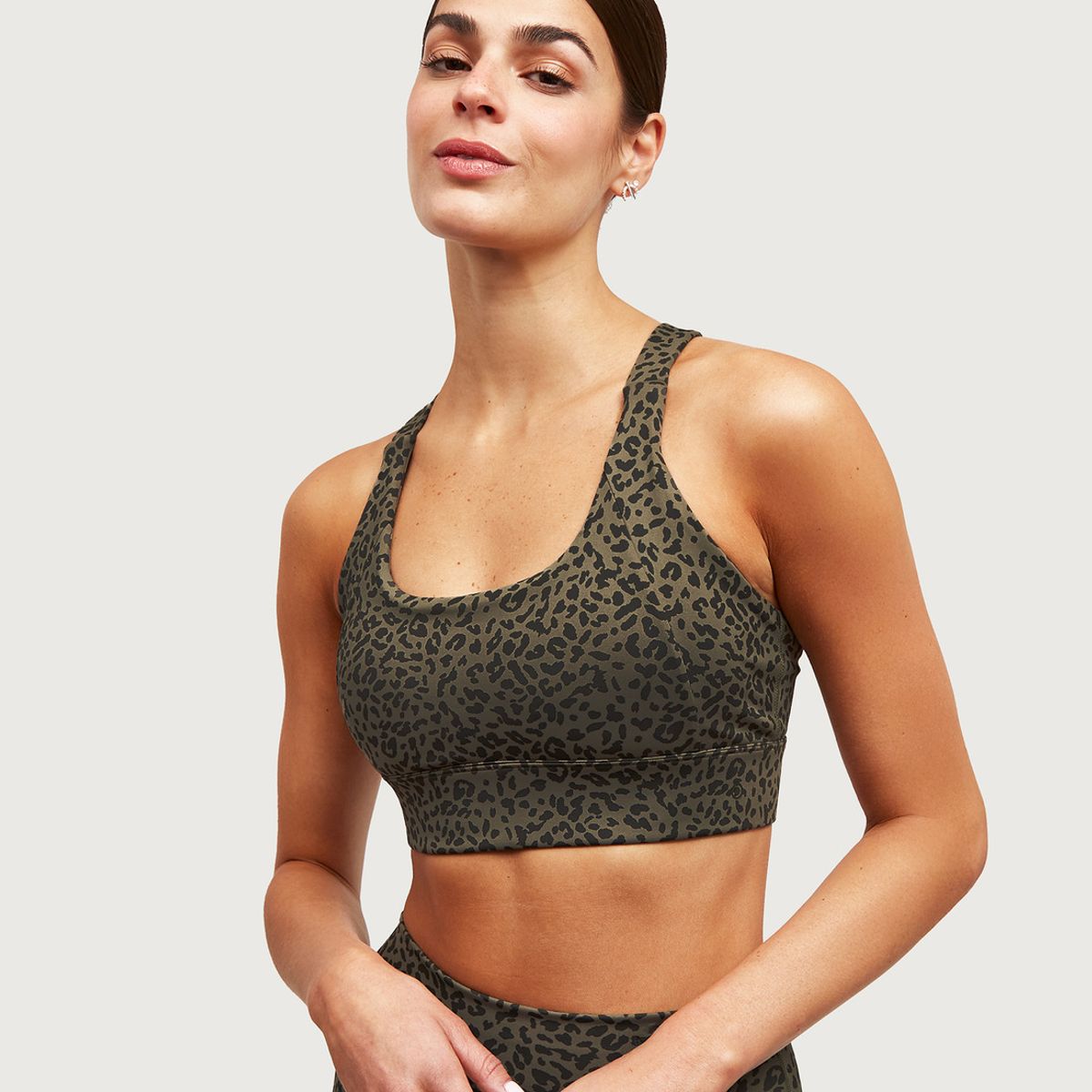 LOUNGE - Peto Deportivo Leopard Print Verde LOUNGE