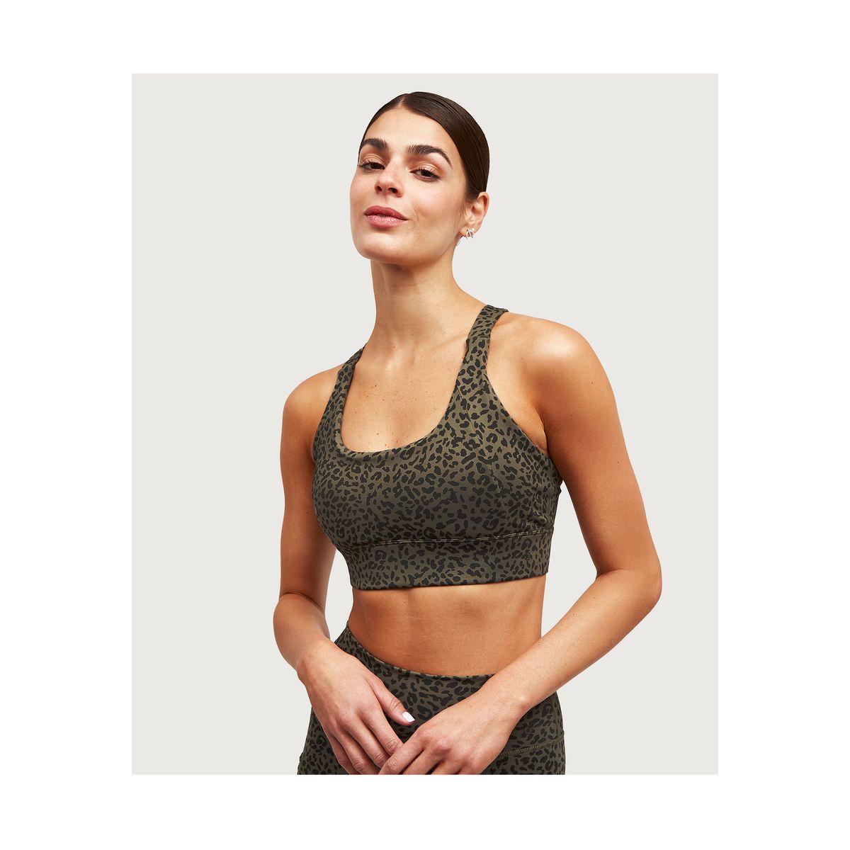 LOUNGE - Peto Deportivo Leopard Print Verde LOUNGE