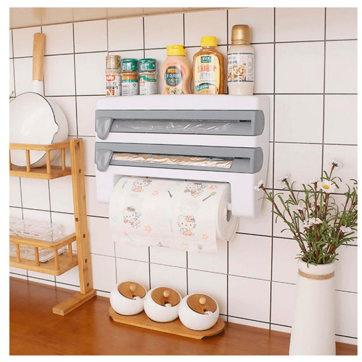 GENERICO - Dispensador De Rollo Papel Toalla Servilletas Para Cocina De Pared