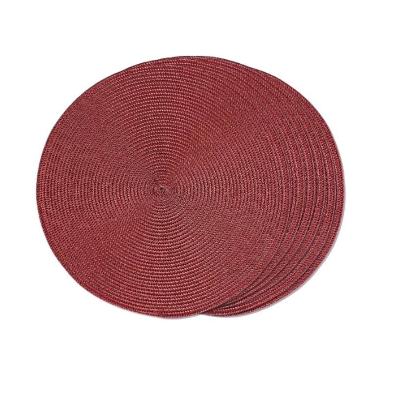 GENERICO - Set De 6 Individuales Redondos Trenzados 38 Cm