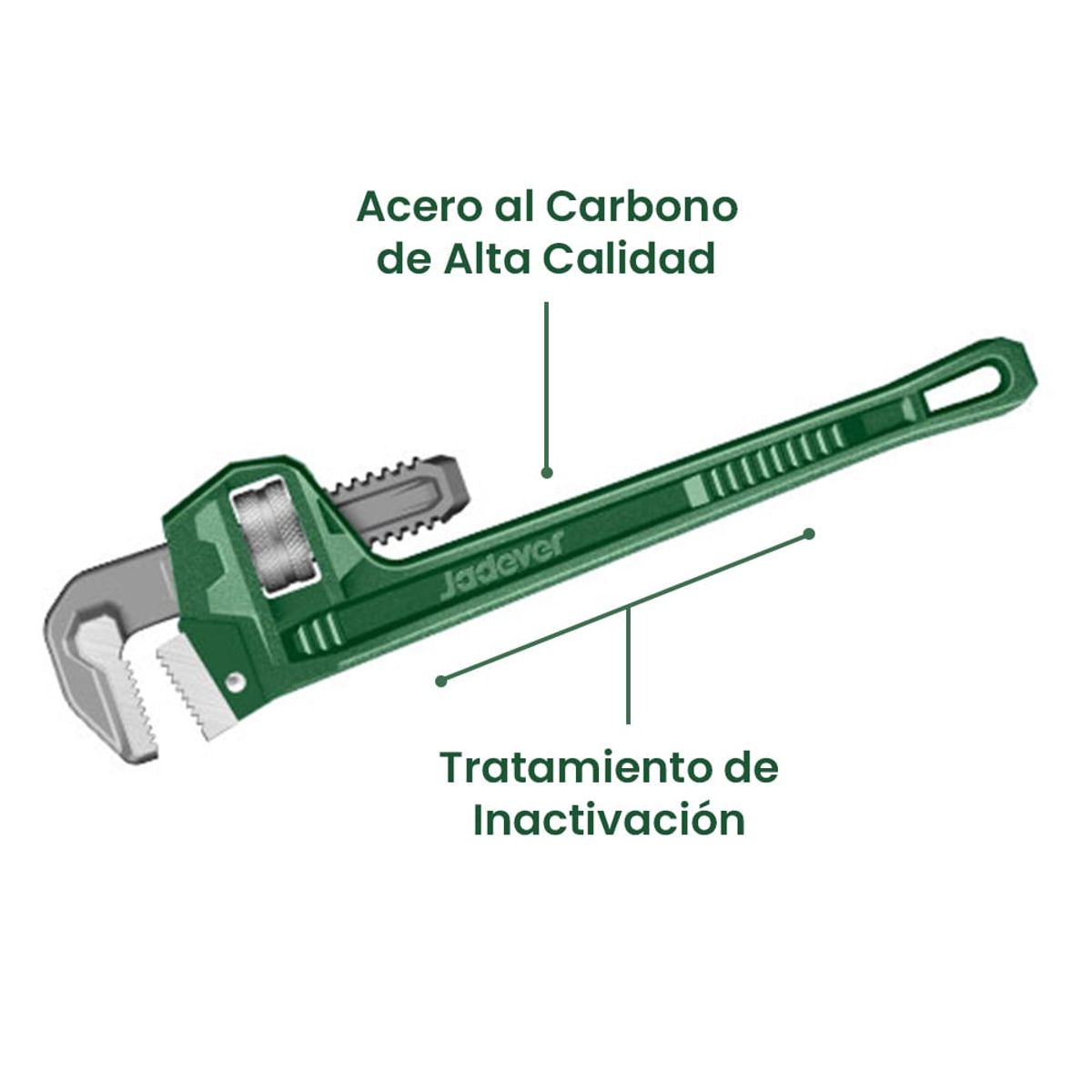 JADEVER - Llave Stillson 8 Pulgadas JADEVER