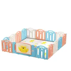 BEBESIT - Corral de juegos didáctico +Alfombra Antigolpes 120x120x48cm