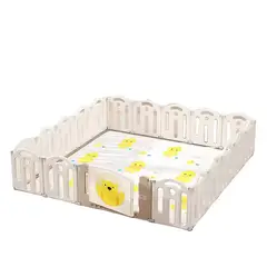 BEBESIT - Corral de juegos didáctico +Alfombra Antigolpes 120x120x48cm