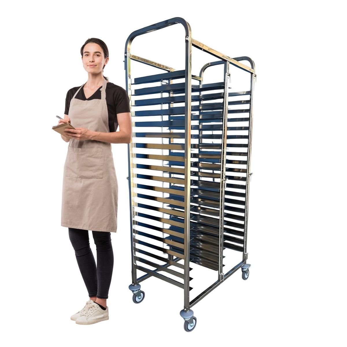 PROCHEF - Carro Bandejero Acero Inox. 40 Bandejas Casino 35x45 cm.