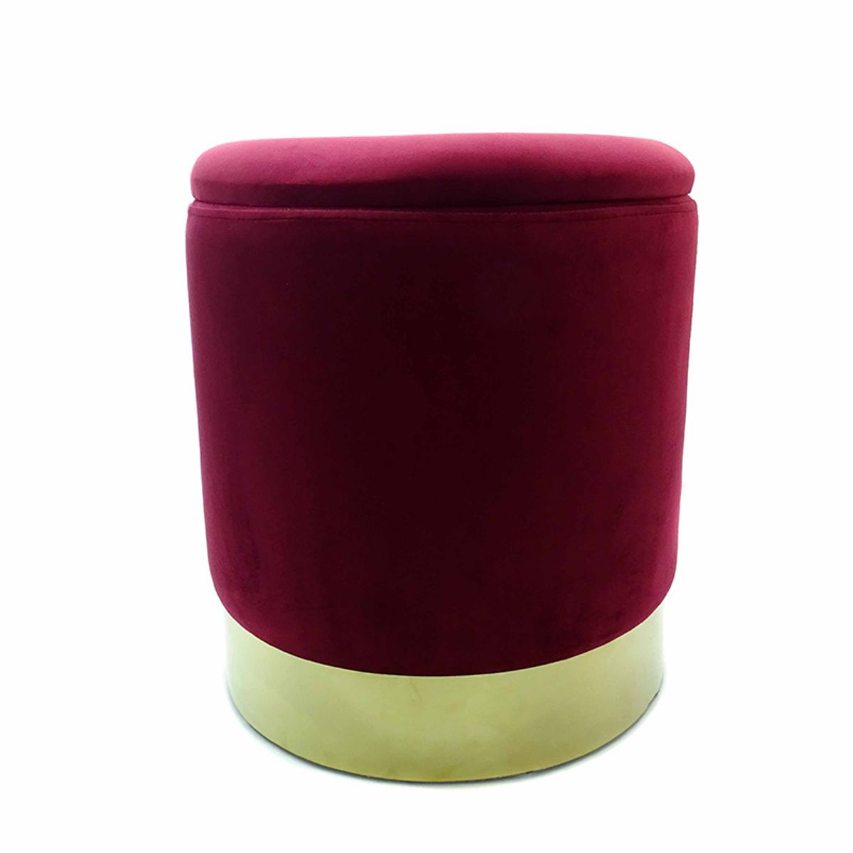 GENERICO - Puf De Felpa Tipo Baúl Burdeo