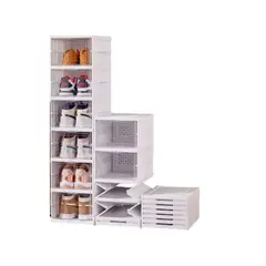 GENERICO - Cajas Zapatero Organizador Apilables Set 06 Plegables