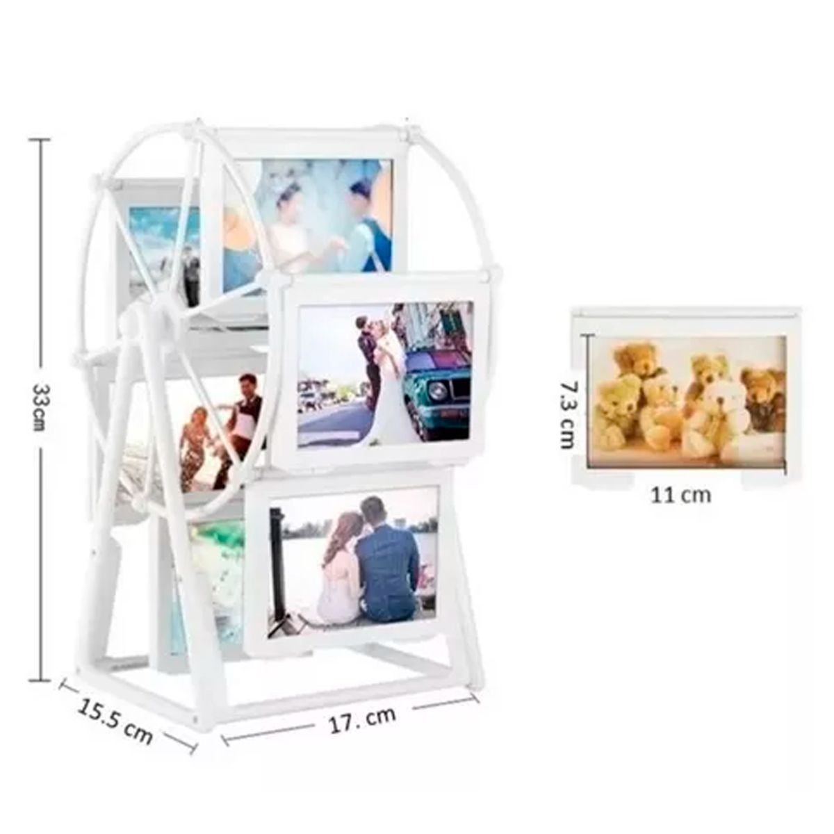 IRM - Porta Retrato Giratorio Grande 12 Fotos De Escritorio