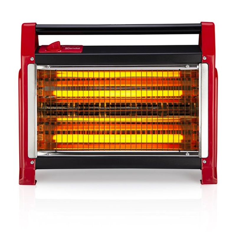 KENDAL - Calefactor Eléctrico Cuarzo KC-160AS Kendal Rojo