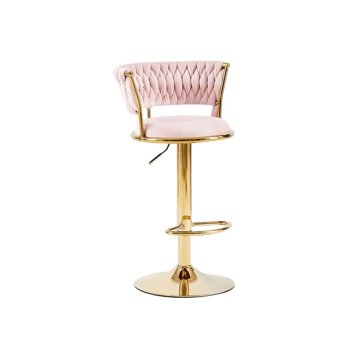 GENERICO - Taburete Queen Gold Rosado - 2 Unidades