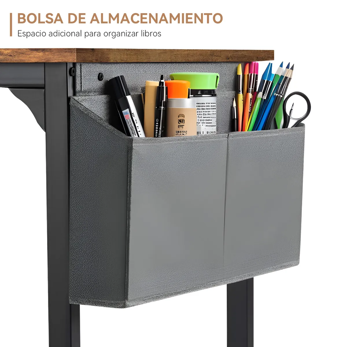 VIDITA - Escritorio Ciriaca 100cm Con Bolsillo Gancho Lateral