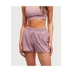 LOUNGE - Short Deportivo Animal Print Rosado