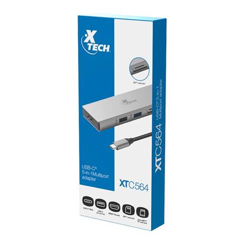 XTECH - Adaptador Multipuerto Xtech XTC-564 5-in-1