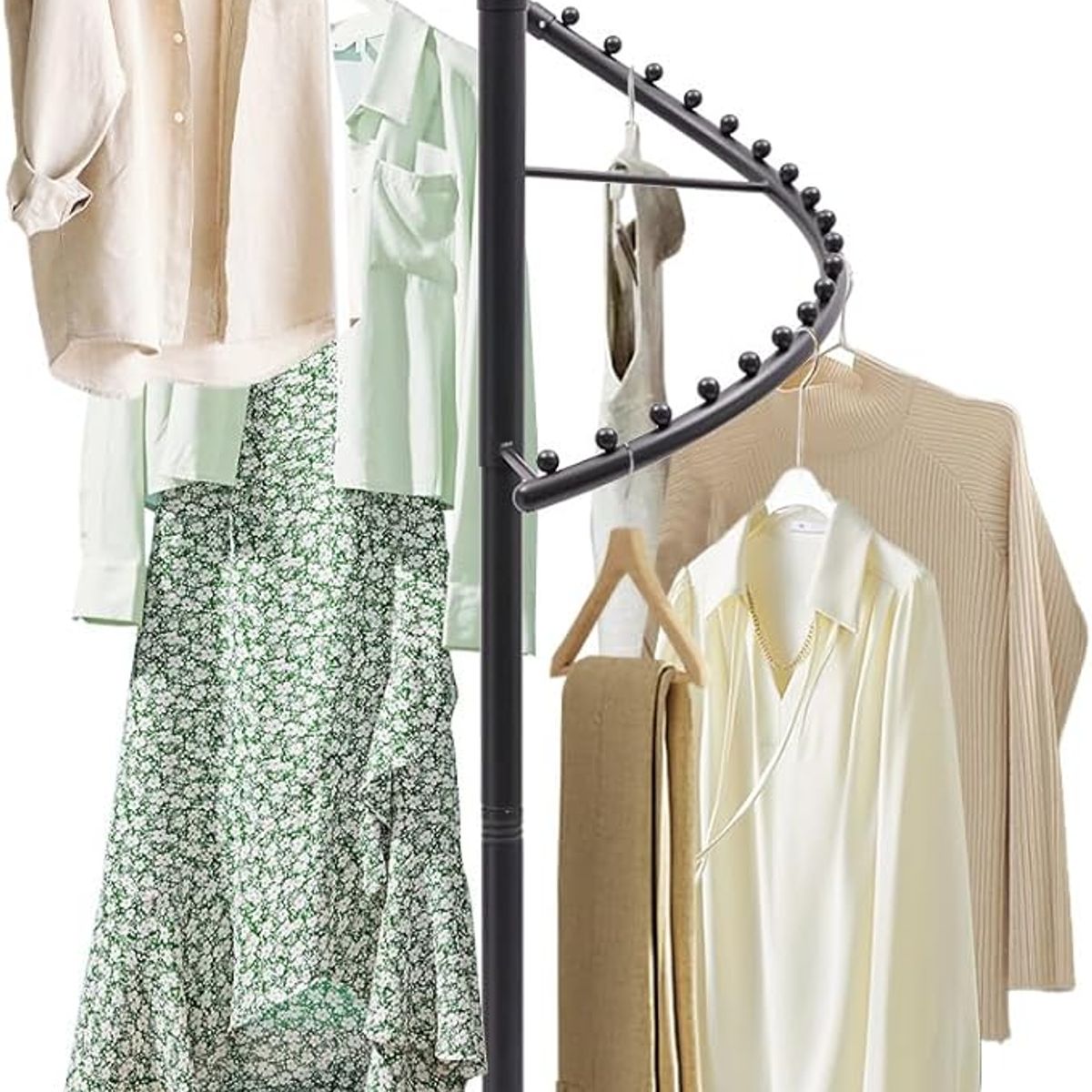 MP - Perchero Exhibidor Metalico Espiral Resistente Moderno