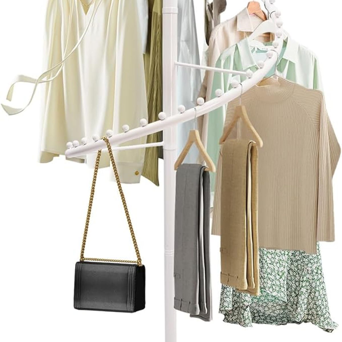 MP - Perchero Exhibidor Metalico Espiral Resistente Moderno