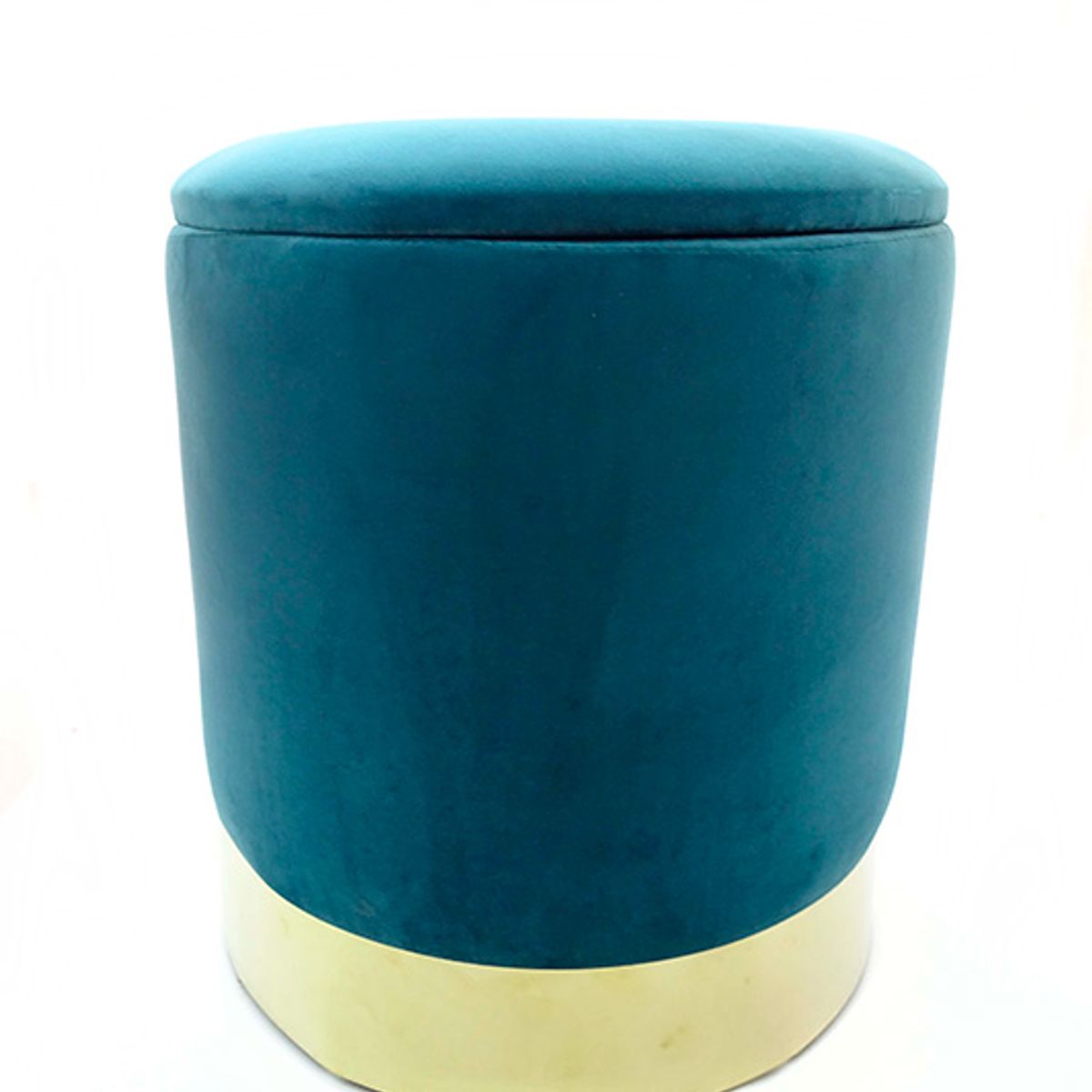 GENERICO - Puf De Felpa Tipo Baúl Verde