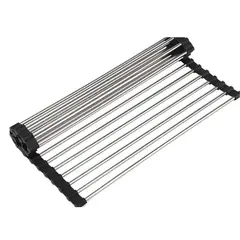 GENERICO - Escrurridor De Fregadero Platos Frutas Acero Inoxidable retractil