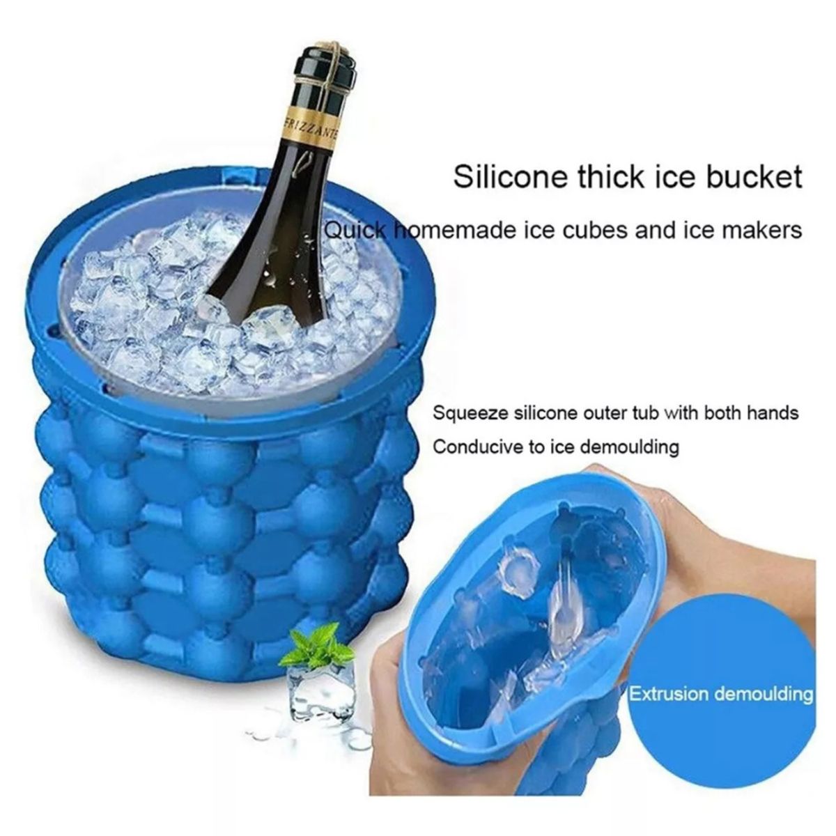 GENERICO - Molde Para Hacer Hielo Cubeta De Silicona Cubos De Hielo