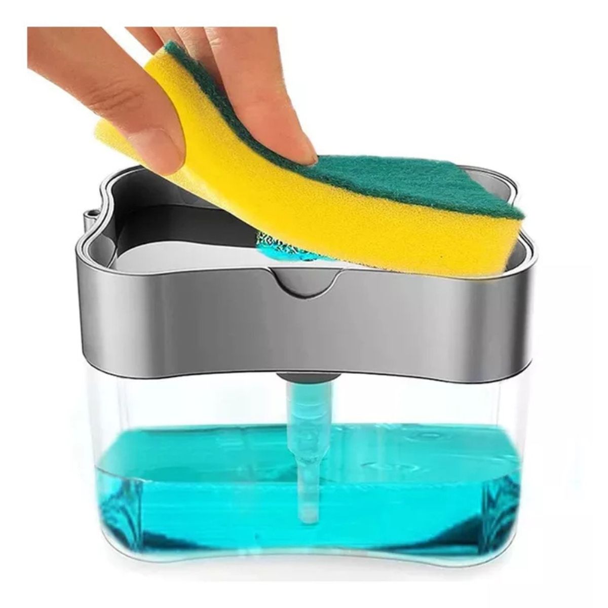 GENERICO - Dispensador De Jabon Liquido Para Lavaplatos con esponja