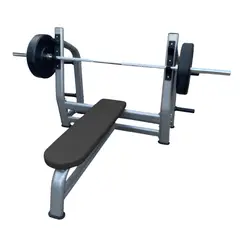 GENERICO - Banco Plano Olímpico Premium - Negro - Cuero Ecológico