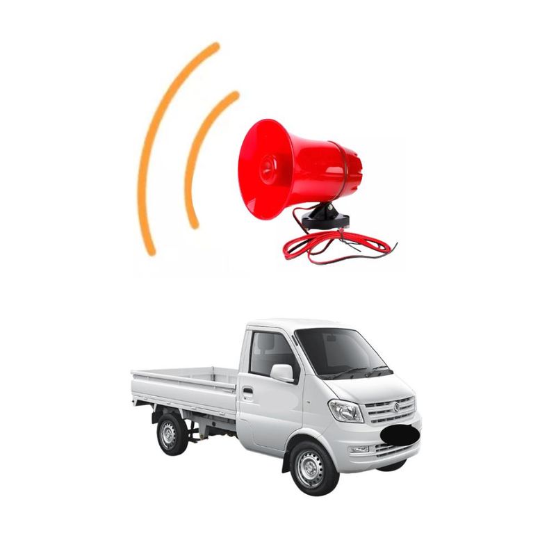 ANDKOSS - Megáfono Altavoz Auto Mp3 Usb 1224v Con Grabador De Voz