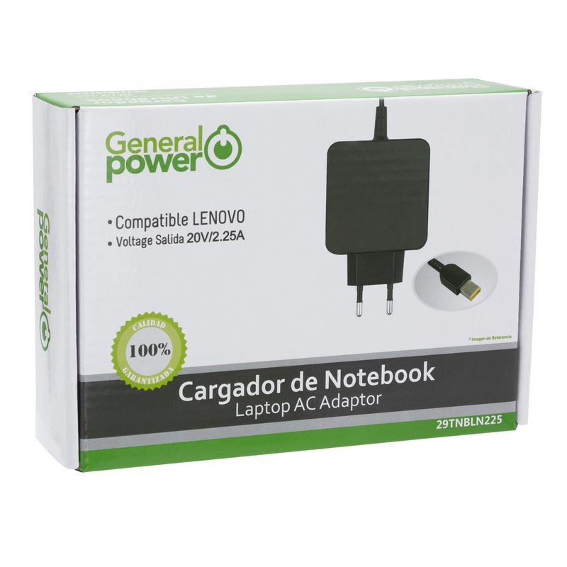 GENERAL POWER - CARGADOR DE ULTRABOOK 20V225A TIPO LENOVO TIPO USB