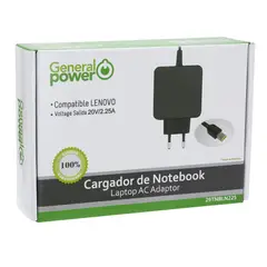GENERAL POWER - CARGADOR DE ULTRABOOK 20V225A TIPO LENOVO TIPO USB