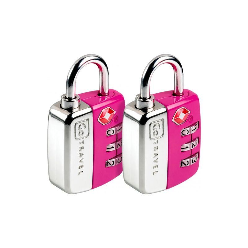 GO TRAVEL - GO TRAVEL PAR CANDADOS TSA CON CLAVE MORADO