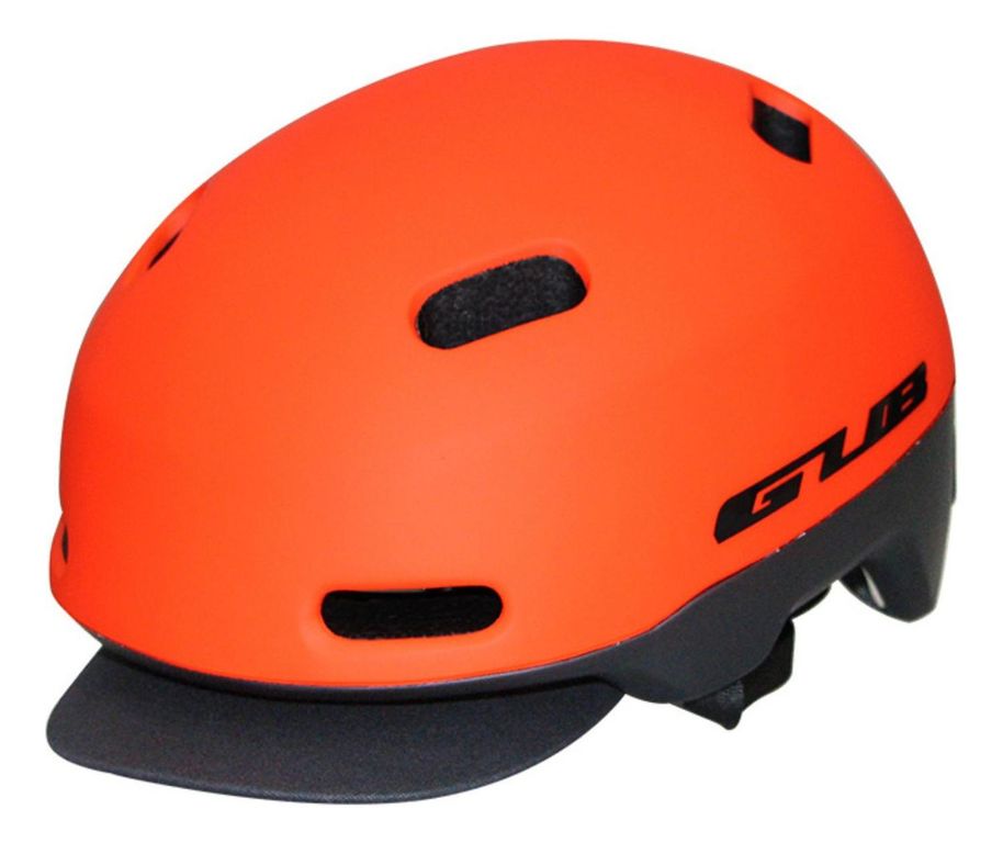 Casco Bicicleta City Visera Profesional M Naranjo
