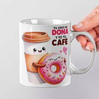 Tazón San Valentín Tú Eres Mi Dona y Yo Tu Café