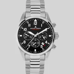 JACQUES LEMANS - Reloj análogo pulsera hombre con cronógrafo
