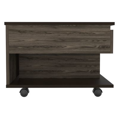 Imagen 2 del producto Mesa De Centro Extensible - Café Oscuro y Negro 39.1x55x50 cm