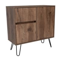 Arrimo 2 Puertas y 1 Cajon - Café Oscuro 80x80x35 cm