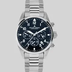 JACQUES LEMANS - Reloj análogo pulsera hombre con cronógrafo