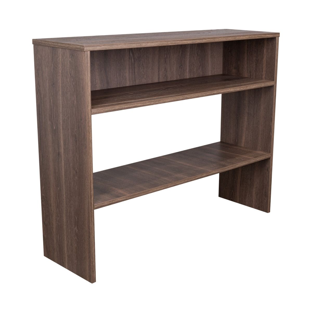 FMFURNITURE - Arrimo Con 2 Estantes - Café Oscuro 80x100x30 cm