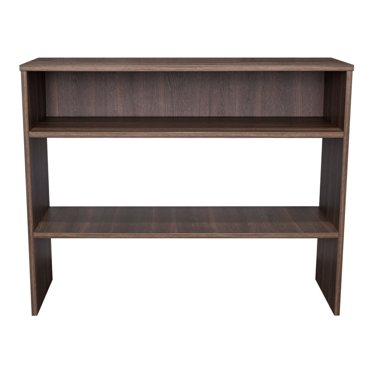 FMFURNITURE - Arrimo Con 2 Estantes - Café Oscuro 80x100x30 cm