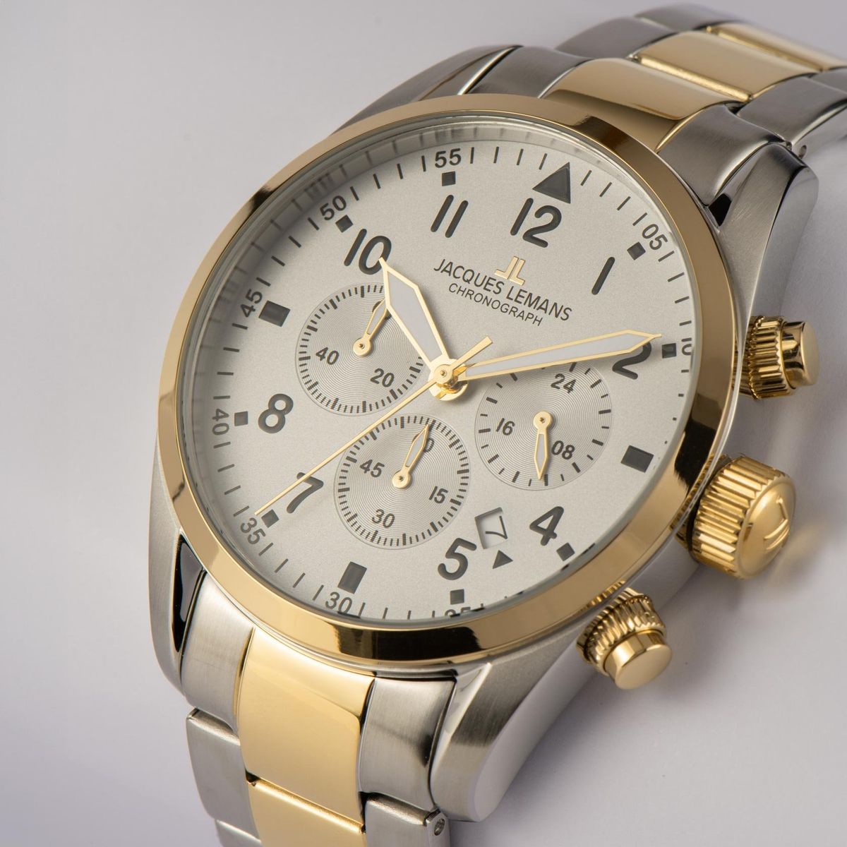 JACQUES LEMANS - Reloj análogo pulsera hombre con cronógrafo