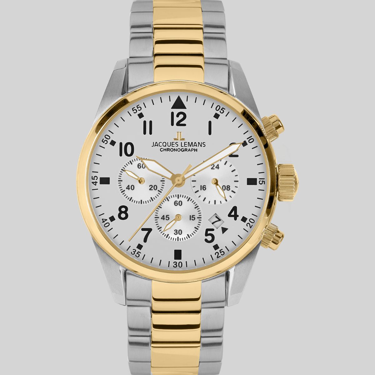 JACQUES LEMANS - Reloj análogo pulsera hombre con cronógrafo