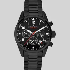 JACQUES LEMANS - Reloj análogo pulsera hombre con cronógrafo