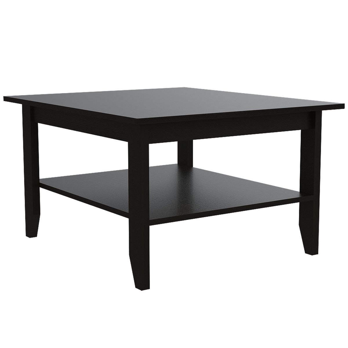 FMFURNITURE - Mesa De Centro 1 Estante - Negro 45x80x70 cm