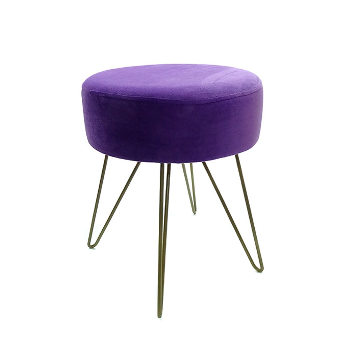 GENERICO - Puf De Felpa Pequeño Morado