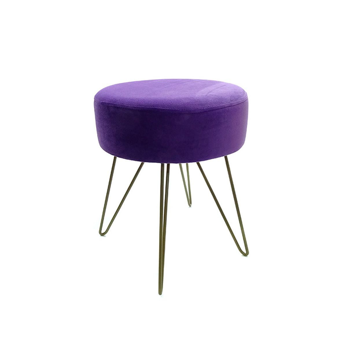 GENERICO - Puf De Felpa Pequeño Morado