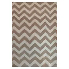 BAZHARS - Alfombra 140X200 cm Kilim Pau Gall 10 Natural WHITE